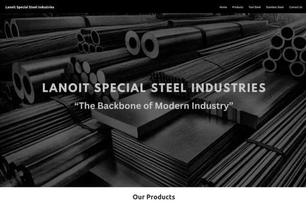 Lanoit Steel — STEEL SUPPLIER project mockup